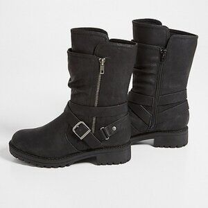 Black Mid-calf moto boots size 9 BRAND NEW